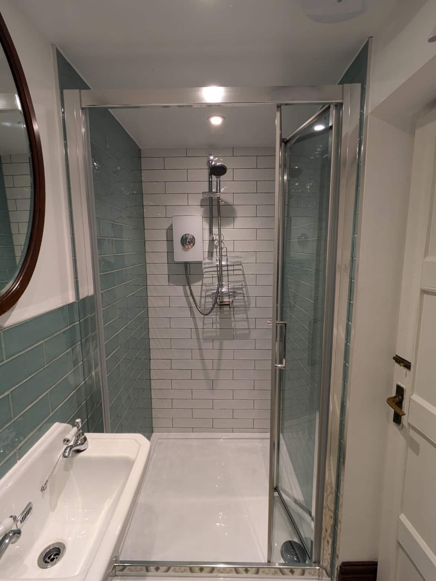 Main-house ground-floor bathroom showing its modern fittings